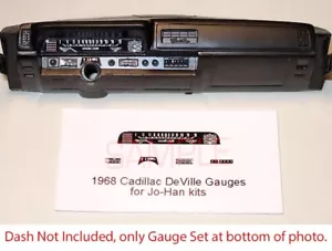 1968 CADILLAC COUPE DeVILLE & CONVERTIBLE GAUGE FACES - 1/25 scale JOHAN—READ - Picture 1 of 2