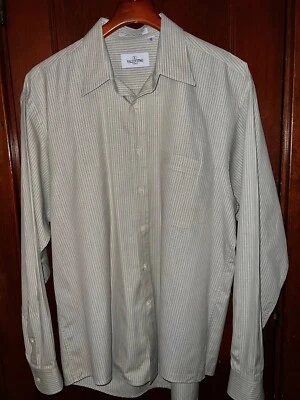 CAMISA DE VESTIR VALENTINO TONOS BEIGE RAYAS ALGODÓN EGIPCIO MANGA LARGA 17 Foto 1 de 3