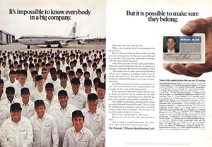 1971 Polaroid Identification Card: Impossible Pan Am Vintage Print Ad - Bild 1 von 1