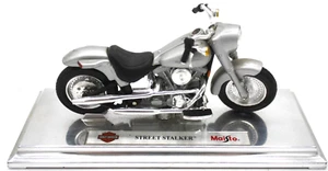 Harley Davidson Silver "FatBoy" Die Cast Toy Motorcycle Vintage,"Street Stalker" - Picture 1 of 7