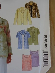 Easy Stitch N Save M4342 B Misses Shirts Tops Size 16-22 Sewing Pattern 2004 - Picture 1 of 3