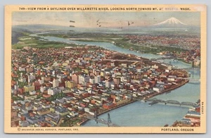Vista aérea de postal Portland Oregon - Imagen 1 de 2