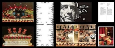 LEE ANN BORGIA MINIATURE BOOKS 1:12 SCALE MINIATURE COOKBOOK LES DINERS DE GALA SALVADORE DALI DOLLHOUSE SCALE