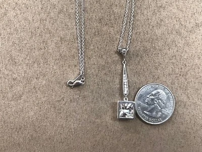 QVC Sterling Silver 925 Topaz Drop necklace - Image 1 of 4