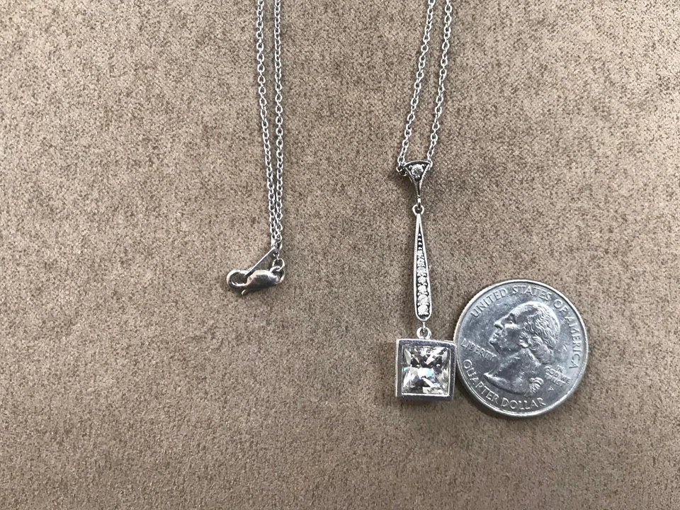 Collar gota topacio plata de ley 925 QVC Foto 1 de 4