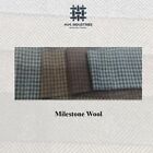 Fine Wool Tweed Fabric Pure Sheep's Wool Weave Twill Milestone Suiting Woolen