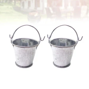 2 Pcs Mini -Bucket -Modell Eimermodell Für Minigarten Kinder Mini-Spielzeug - Bild 1 von 11