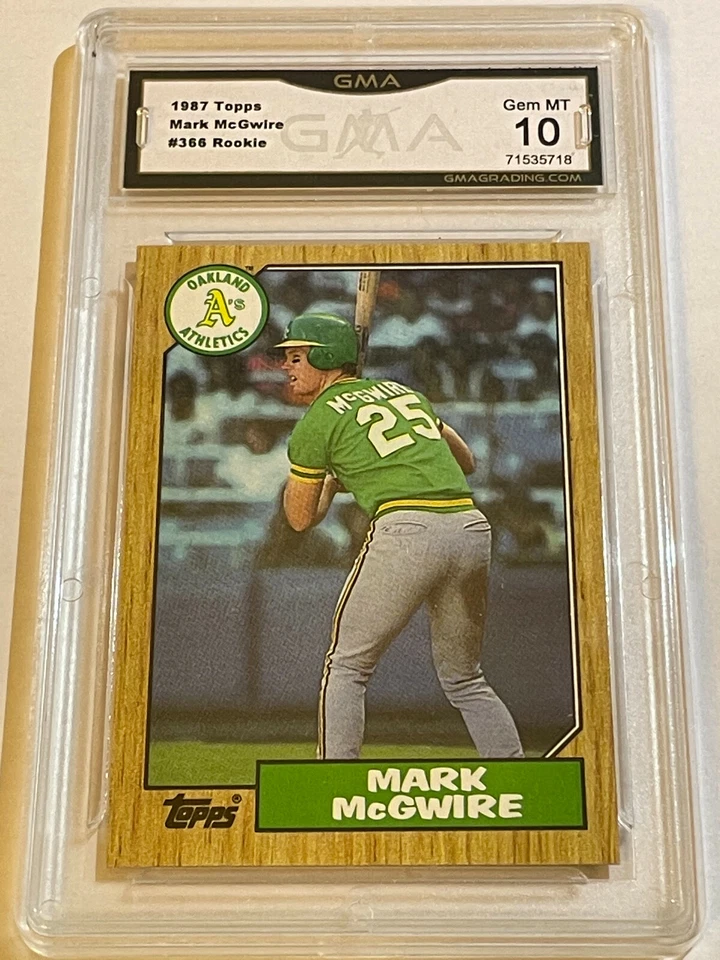 Topps Mark McGwire 1987 radiocontrol novato #366 GMA 10 Foto 1 de 1