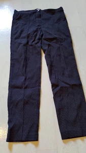 Lange Stoffhose von Toni Alessa Damen Größe 42K schwarz mit Muster - Bild 1 von 3