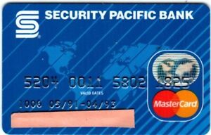 Security Pacific Bank National Bank MasterCard Ex 4/93