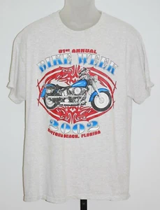 Vintage Hanes Harley Davidson T-Shirt Gr. L Bike Week 2002 Daytona Beach FL grau - Bild 1 von 5