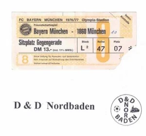 Entrada / Entrada 76/77 Friendschaft Bayern Múnich - 1860 Múnich - Imagen 1 de 1