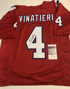 JSA CERTIFIED ADAM VINATIERI SIGNED PATRIOTS RED CUSTOM AUTOGRAPHED JERSEY 918 - Picture 1 of 4