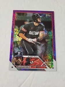 2023 Topps Update Purple Foil Parallel Aaron Hicks /799 #US299 Orioles - Picture 1 of 3