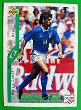 MARCIO SANTOS,BRASIL N.63-WORLD CUP USA 94 COLLECTIBLE CARD DELLA UPPER D.E.C.K.