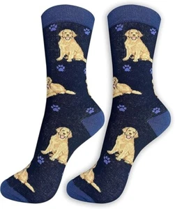 Happy Tails Golden Retriever Socks Pet Lovers Soft Socks One Size Fit Most - Picture 1 of 2