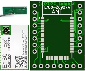 ZigBee 3.0 E180-Z5812SX ,12dBm ,32 Bit MCU ,PCB Modul(e) mit/with Breakout Board - Bild 1 von 10