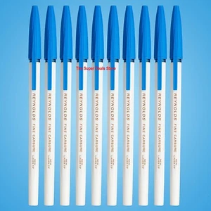 Ball Pens Reynolds 045 |10 PENS | Fine Point (0.7mm) |BLUE INK | FRee ShippinG | - Picture 1 of 3