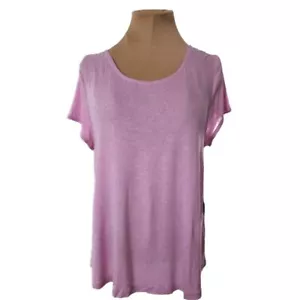 NWT Jennifer Lopez 100% Rayon Glittery Pink Blouse Women's PL - Picture 1 of 5