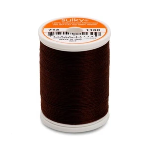 GUTERMANN SULKY DARK BROWN COLOUR 1130 12 WT THREAD 330 YD EGYPTIAN COTTON - Picture 1 of 3