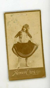 1890 Schnitt lang N150 Schauspielerinnen ehrliche Herzog Frau Karten A-Linie Kleid Hut Quaste - Bild 1 von 3