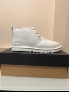 UGG Neumel White Leather Ankle Boots Shoes Size US 14 Men - Picture 1 of 5