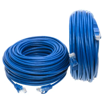 CAT5e Ethernet Patch Cable RJ-45 Internet Cord Blue 25FT- 200FT Multi-Pack LOT - Image 1 of 4