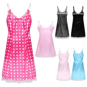 Para hombres Adultos Sissy Satén Completo Sin Mangas Vestido Cruzado Camisón Quimise Ropa de dormir - Imagen 1 de 52