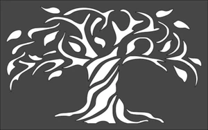 1- 5x8 inch Custom Cut Stencil, (PF-27) Tree - Picture 1 of 1