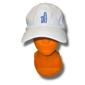 johnie-O Hat White Unisex Adjustable Hook & Loop Baseball Blue Surfer Golf Cap - Picture 1 of 7