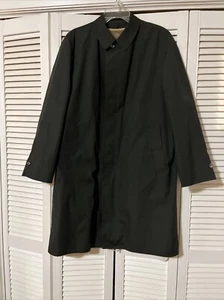 Vintage Rainfair Coats Dark Green Trench Coat Raincoat Size 38 Zip Out Liner - Picture 1 of 19