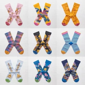2 Paar Crew Socken Bonne Damen Komfort Atmungsaktiv Maison Vintage Freizeitsocken - Bild 1 von 102