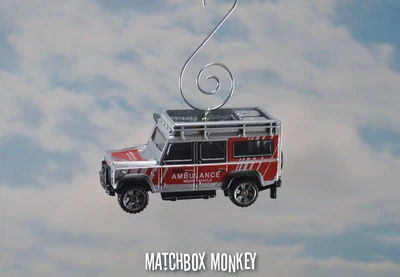 Ambulance Land Rover Range Rover Defender 110 Christmas Ornament 1/64 Medic Unit - Image 1 of 4