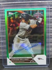 2023 Topps Pro Debut Jackson Holliday Green Foil Auto Autograph #15/99 Orioles