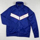 Nike Jacket Mens Large Blue Retro Striker Track Full Zip Athleisure Activewear
