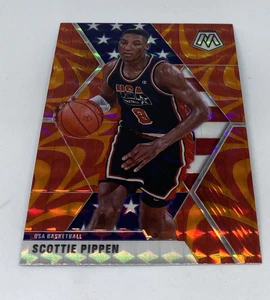 2019-20 Mosaic Reactive Orange Prizm #256 Scottie Pippen TEAM USA CHICAGO BULLS - Picture 1 of 2