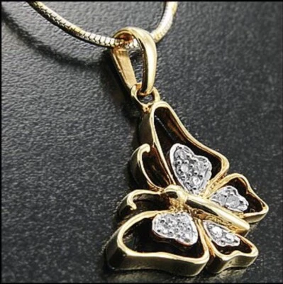 Colar feminino com acabamento em ouro amarelo 14K 18 polegadas - Imagem 1 de 4