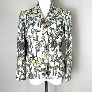 Moschino Cheap and Chic Floral Brocade 3 Button Blazer Jacket US Size 8 - Picture 1 of 16