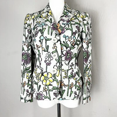 Moschino Cheap and Chic Floral Brocade 3 Button Blazer Jacket US Size 8 - Image 1 of 4