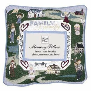 Simply Home 12" Square Family Memory Photo Throw Pillow NEW Fast Shipping - Picture 1 of 4