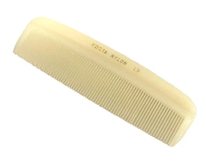 Fosta 19 Nylon Haarkamm Tasche Handtasche elfenbein unzerbrechlich Made in USA 5" Vintage - Bild 1 von 4