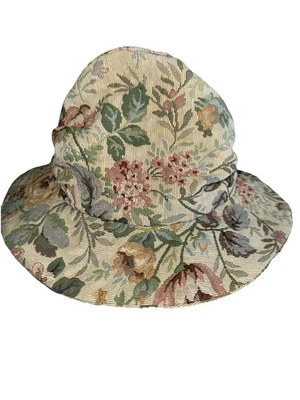 Ambrosia Inc Sombrero Mujer Tapiz Vintage Cubo Fedora Hecho en EE. UU. Raro ÚNICO Foto 1 de 4