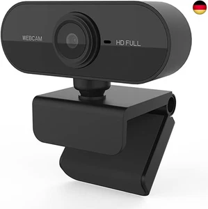 Webcam mit mikrofon Kamera pc cam, 1080p HD, 360° verstellbar USB Webcam für K - Bild 1 von 6