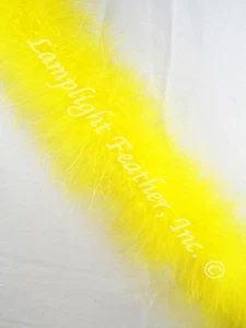Yellow Marabou Feather Boa – 2 Yards (6 ft) – 15 Gram Weight - Picture 1 of 2