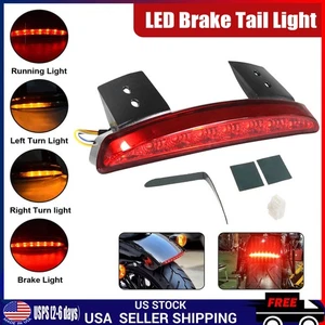 Motorcycle Fender Chopped LED Turn Signal Brake Integrated Tail Light For Harley - Foto 1 di 15
