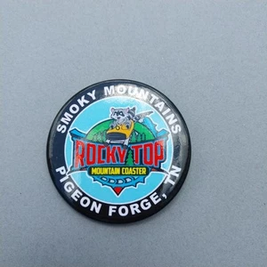 Smokey Mountains Pigeon Forge TN Tennessee Rocky Top Mountain Coaster Pinback Bl - Picture 1 of 2