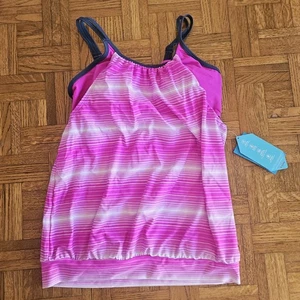 Neu mit Etikett Free Country Tankini Badeanzug TOP Größe Medium rosa schwarz - Bild 1 von 5