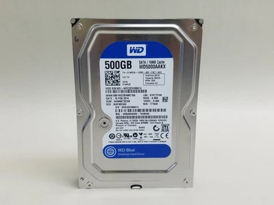 Western Digital WD Blue WD5000AAKX 500 GB SATA III 3.5 in Hard Drive - Image 1 of 3
