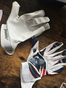 Franklin Sports New England Patriots Youth NFL Football Receiver Gloves  M/L - Picture 1 of 2