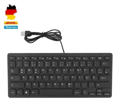 Tastatur kabelgebunden USB - deutsches Tastaturlayout schwarz - Bild 1 von 4